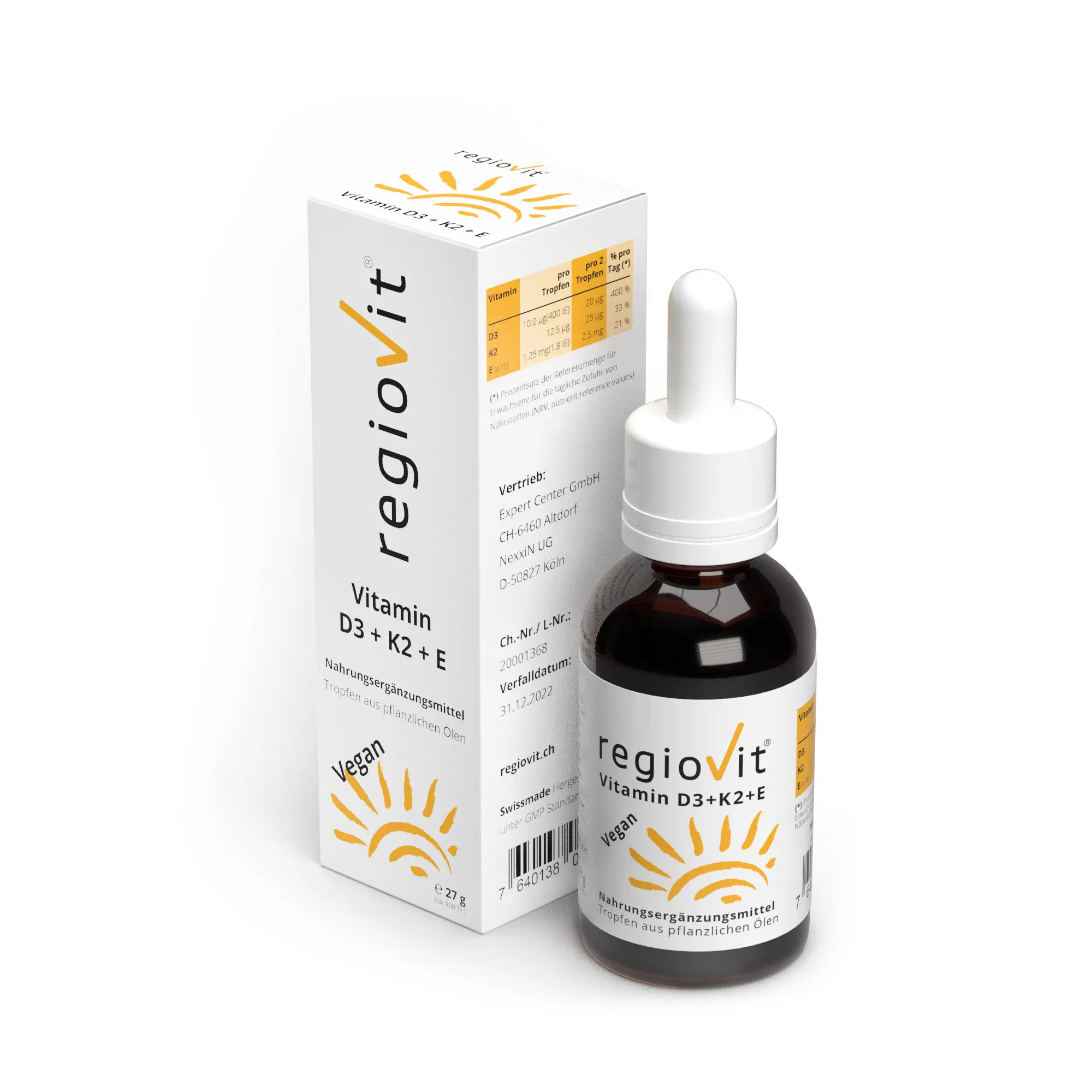 RegioVit® Vitamin D3+K2+E-Tropfen - Expert-Center Gesundheit und Wohlbefinden GmbH